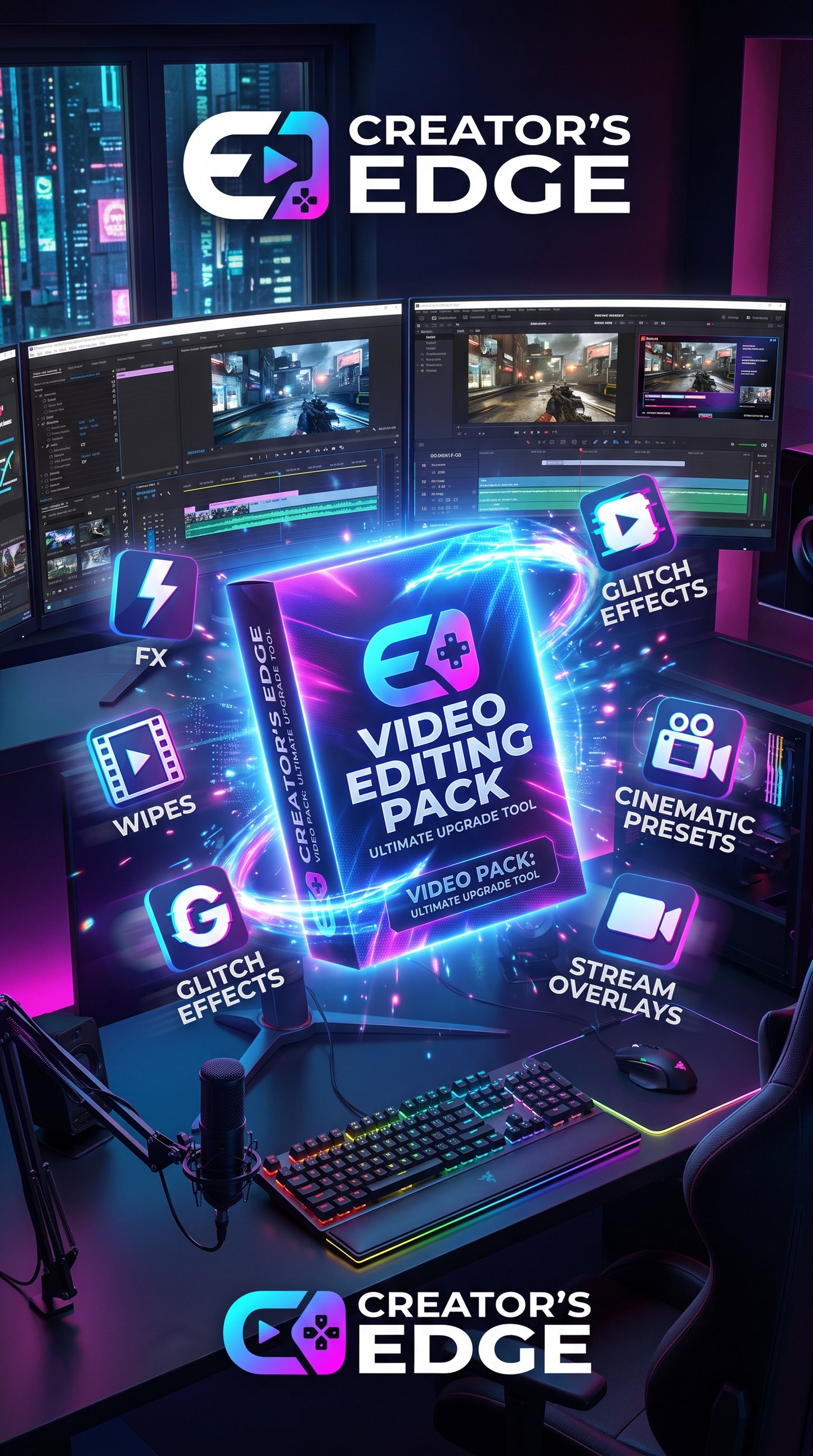 Video Editing Effects Pack | Cinematic Transitions & Motion FX