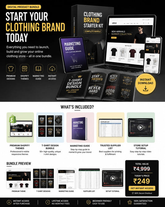 Turn Your Clothing Brand Idea Into Reality With This ₹249 Starter Bundle