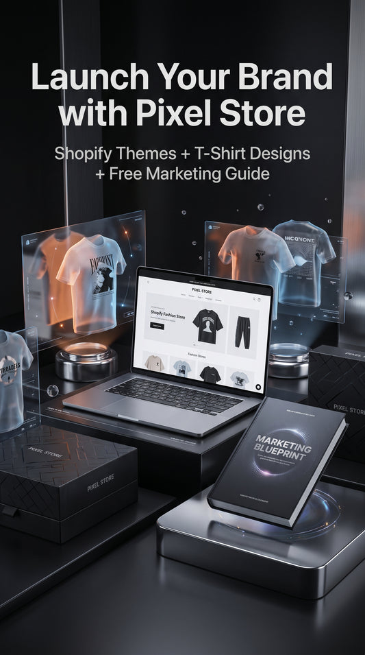 Premium Shopify Themes + T-Shirt Designs Bundle | Free Marketing Guide